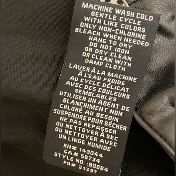 7 FAM - Vegan Leather True Wrap v-Neck Dress - size L (missing belt) - Picture 4 of 11